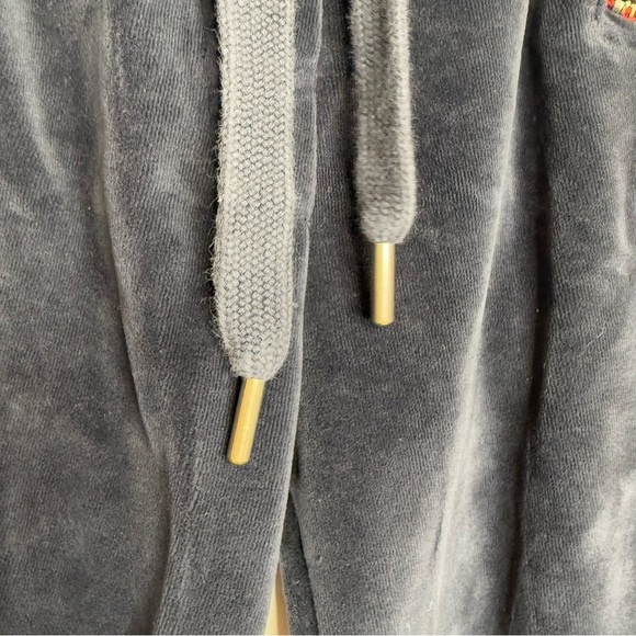 Zoe Karssen - Navy Velour Velvet Joggers - Kiss embroidered - XS - Picture 4 of 10